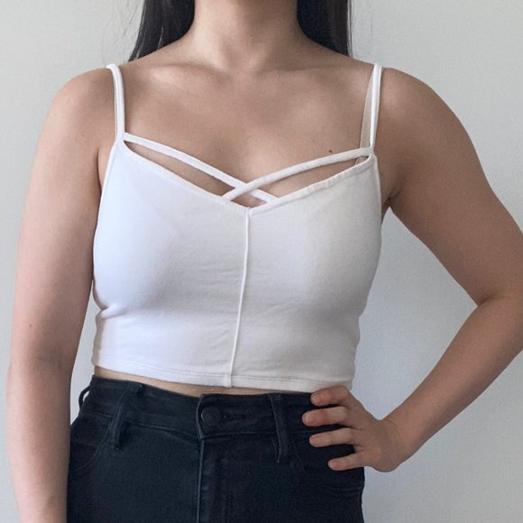 White Crop Top - Picture 1 of 3